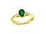 0.45cttw Emerald and Diamond Ring set in 14k Yellow Gold