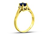 0.45cttw Sapphire and Diamond Ring set in 14k Yellow Gold