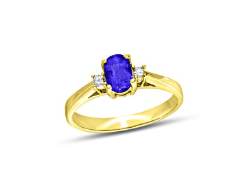 Picture of 0.45ctw Tanzanite and Diamond Ring in 14k Yellow Gold