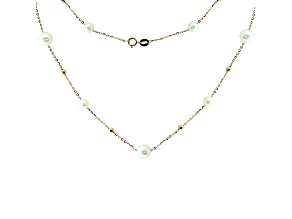 EFFY 14K Yellow Gold Freshwater Pearl 18 Inch Necklace