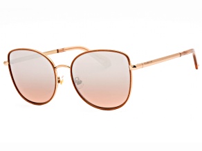 Kate Spade MARYAM Red Gold Cat Eye Frames / Brown Silver Lenses Sunglasses