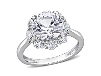 Picture of Lab Created White Sapphire 10k White Gold Ring 4.29ctw