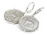 Irish Sixpence Coin Sterling Silver Earrings