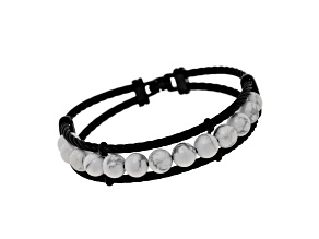 Howlite Stainless Steel Cable Bracelet