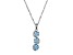 Lab Created Blue Spinel Platinum Over Sterling Silver March Birthstone Pendant 3.61ctw
