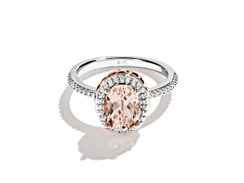 Picture of Star Wars™ Fine Jewelry Galactic Royalty Morganite & Diamond Rhodium Over Silver With 10k Gold Ring