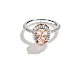 Star Wars™ Fine Jewelry Galactic Royalty Morganite & Diamond Rhodium Over Silver With 10k Gold Ring