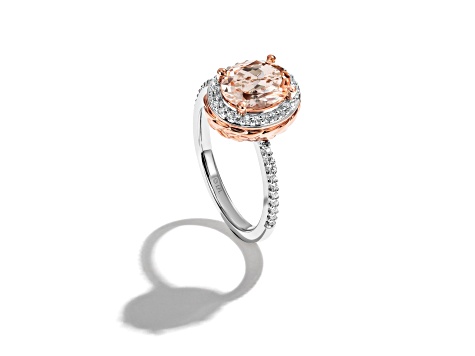 Star Wars™ Fine Jewelry Galactic Royalty Morganite & Diamond Rhodium Over Silver With 10k Gold Ring