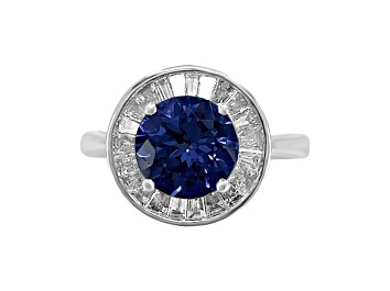 Picture of 14K White Gold Tanzanite and Diamond Ring, 2.10ctw