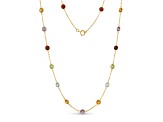 Multi-Gem 14k Yellow Gold 18" Necklace 10.45ctw