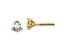 14K Yellow Gold Certified Lab Grown Diamond 1ct. VS/SI GH+, 3 Prong Screwback Earrings