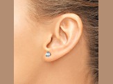 Rhodium Over 14K Gold Certified Lab Grown Diamond 1ct. VS/SI GH+, 3 Prong Screwback Earrings