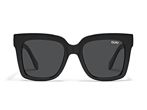 Quay Icy Matte Black Square Frame / Smoke Lenses Sunglasses  display picture 1