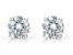 White Lab-Grown Diamond 14K WG Solitaire Stud Earrings 2ctw G Color VS2 Clarity