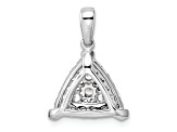 Rhodium Over 14K White Gold Lab Grown Diamond Triangle Cluster Pendant 0.49ctw