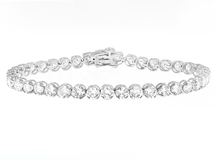 White Lab-Grown Diamond 14k White Gold Tennis Bracelet 10.00ctw