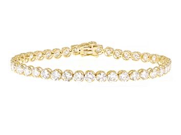 14K Two-tone Gold Diamond Tennis Bracelet 3.92ctw