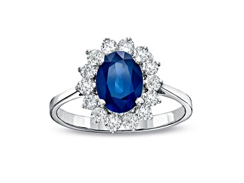 Picture of 1.75ctw Sapphire and Diamond Ring in 14k White Gold