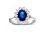 1.75ctw Sapphire and Diamond Ring in 14k White Gold