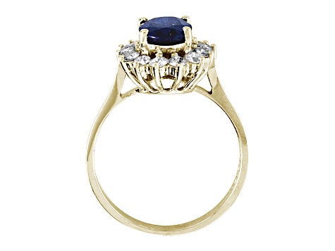 1.75ctw Sapphire and Diamond Ring in 14k Yellow Gold - 17SXXB | JTV.com