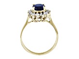 1.75ctw Sapphire and Diamond Ring in 14k Yellow Gold