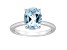 10x8mm Oval Sky Blue Topaz With Diamond Accents Rhodium Over Sterling Silver Hidden Halo Ring