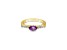 Judith Ripka Amethyst And Cubic Zirconia 14K Gold Clad Ring 0.74ctw