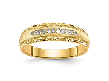 Picture of 14K Yellow Gold AA Quality Mens Wedding Band