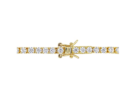 5 1/10 CT DEW Created Moissanite Tennis Bracelet in Yellow Plated Sterling Silver