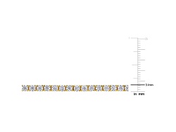 5 1/10 CT DEW Created Moissanite Tennis Bracelet in Yellow Plated Sterling Silver