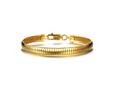 14K Gold Plated over Brass Omega Bracelet-Unisex