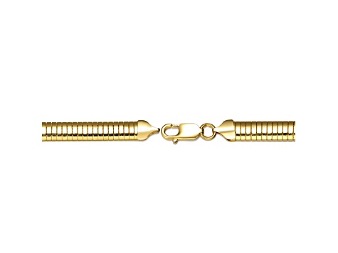 14K Gold Plated over Brass Omega Bracelet-Unisex
