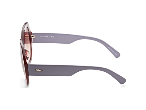 Longchamp Women's 55mm Brown and Lavender Geometric Sunglasses | LO655S-200