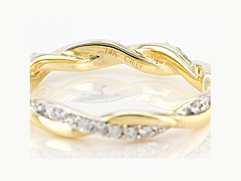 White Lab-Grown Diamond 14k Yellow Gold Eternity Band Ring 0.50ctw