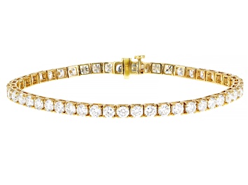 Picture of White Lab-Grown Diamond, 14k Yellow Gold Bracelet 7.00ctw