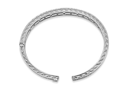 Judith Ripka 1.05ctw Bella Luce Diamond Simulant Rhodium Over Sterling Silver Cuff Bracelet