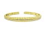 Judith Ripka 1.05ctw Bella Luce Diamond Simulant 14k Gold Clad Cuff Bracelet