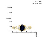 Black Sapphire 14K Gold Over Sterling Silver Ring 1.00ctw