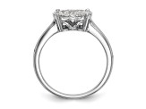 Rhodium Over 14K White Gold Diamond Cluster Engagement Ring 1.01ctw