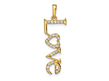 Picture of 14K Yellow Gold Polished LOVE Diamond Pendant