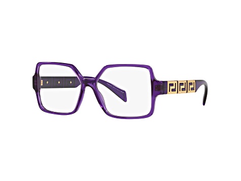 Versace Women's Fashion 55mm Transparent Violet Opticals|VE3337-5408-55