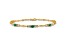 10k Yellow Gold and Rhodium Over 10k Yellow Gold Diamond and Emerald Bracelet