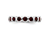 Sterling Silver Stackable Expressions Red Crystal Ring