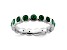 Sterling Silver Stackable Expressions Green Crystal Ring
