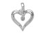 Rhodium Over 14k White Gold Diamond Heart Pendant