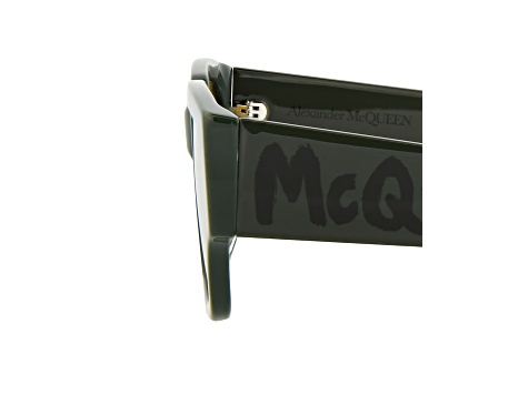 Alexander McQueen Square/Rectangle Full-Frame Green Acetate Sunglasses