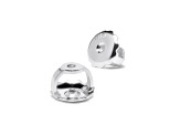 White Cubic Zirconia 14k White Gold Studs With Velvet Gift Box 4.00ctw