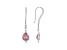 Judith Ripka 7ctw Pear Pink Bella Luce Diamond Simulant Rhodium Over Silver Earrings w/ White Topaz