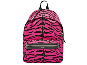 Saint Laurent Unisex Pink Zebra City Backpack