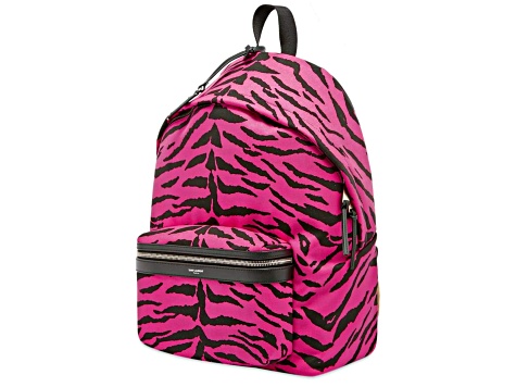 Saint Laurent Unisex Pink Zebra City Backpack